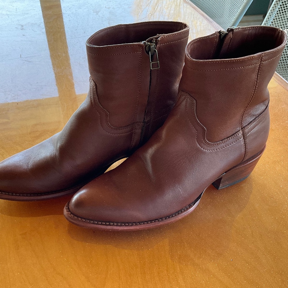 Tecovas Booties Zip, Jenny, Women size 9/40, honey, Western, Leon Mexico